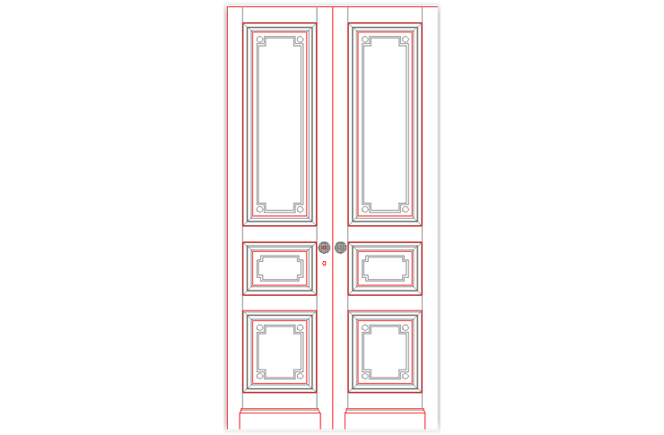 Porta blindata con finiture pregiate