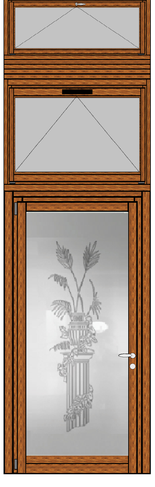 Portafinestra con vasistas motorizzato