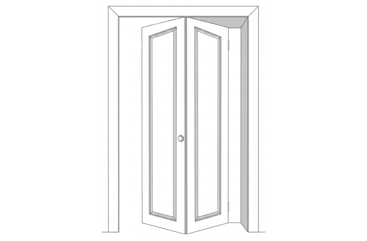 Porta a libro classica per interni - Alberti Serramenti