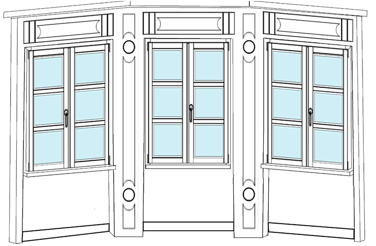 Boiserie modulare legno-alluminio